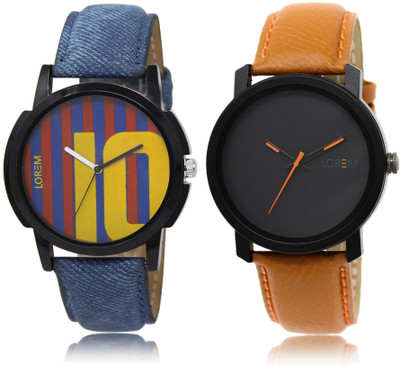 

LOREM LK-10-20 COMBO Multicolor Round Boy's Leather Watch - For Men