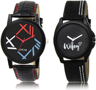 

LOREM LR12-234 Stylish Multicolor Round Boy's & Girl's Leather Watch - For Men & Women
