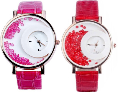 

DURVA RETAIL Stylish Moving Pink And Red Watch Watch - For Girls