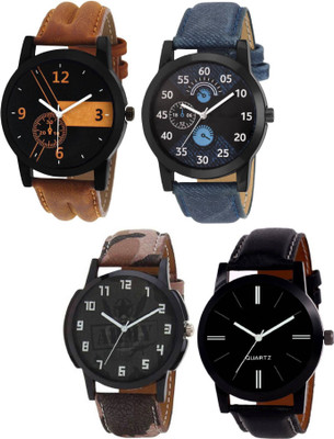 

KNACK KN414Nk79 Genuine leather belt and tranding dial watch combo for Boys Watch - For Boys & Girls