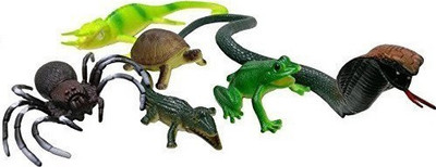 

UNITOYS Natural World Insects and Reptiles toy Figure Set - Pack of 6(Multicolor)