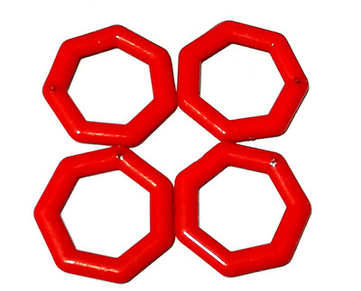 

GOELX Rings Round (2 cm) for Earring/jhumka/Jewellery Making, Art & Craft, Decorative Works 50 pcs - red