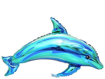 

Theme My Party Printed Dolphin Shaped Foil Balloons - Blue Balloon(Blue, Pack of 1)