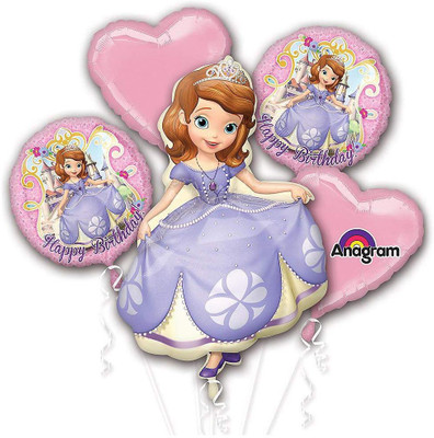 

Theme My Party Solid Foil Balloon Pack of 5 Balloon(Multicolor, Pack of 5)