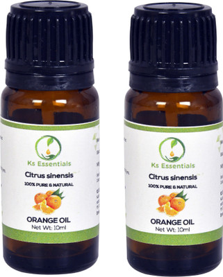 

Ks Essentials 100% Pure Orange Oil ( Citrus sinensis ) Pack of 2 (10ml) Each(10 ml)