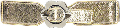 

AyA Fashion Women Party Gold Artificial Leather Belt