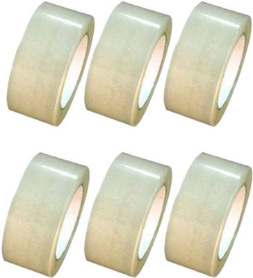 Cello SINGLE SIDED HANDHELD PACKAGING TRANSPARENT TAPE (Manual)(Set of 6, CLEAR)