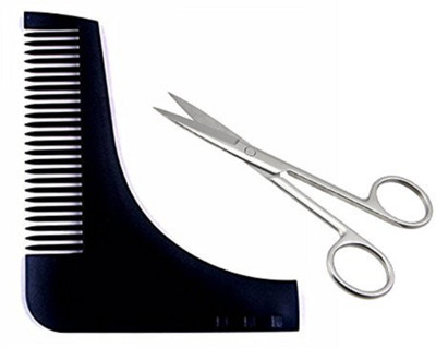 

Confidence High Quality Beard Comb And Scissors For Men Stylish(Set of 2)