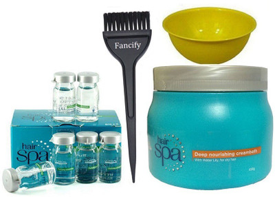 

Fancify hair brush & deep nourishing creambath and purifying concentrate set of 6 in box and bowl(Set of 4)