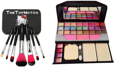 

TheTopNotch Makeup Brush Set 7 Peice and TYA Makeup Kit 6155(Set of 2)