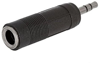

GVAAS BLACK 6.5mm Female to 3.5mm Male Headphone Audio Stereo Adapter Plug Converter Jack Headphone Extension(Black)