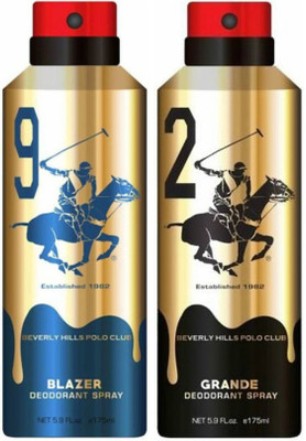 

Beverly Hills Polo Club One Blazer & One Grande Deo Deodorant Spray - For Men(350 ml, Pack of 2)