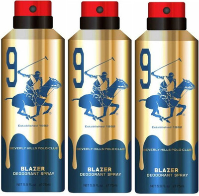 

Beverly Hills Polo Club Three Blazer Deo Deodorant Spray - For Men(525 ml, Pack of 3)