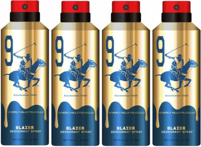 

Beverly Hills Polo Club Four Blazer Deo Deodorant Spray - For Men(700 ml, Pack of 4)