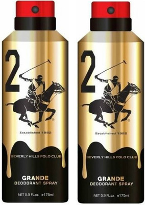 

Beverly Hills Polo Club Two Grande Deo Deodorant Spray - For Men(350 ml, Pack of 2)