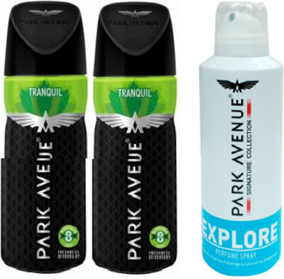 

Park Avenue 2TRANQUIL & Body Spray - For Men(400 ml, Pack of 3)