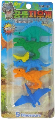 

Parteet Dinosaur Shape Erasers for Kids - Pack of 1 for Birthday Party Return Gifts Non-Toxic Eraser(multicoloure)