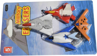 

13-HI-13 MILITARY Shaped Eraser 4pcs Non-Toxic Eraser(Multicolor)