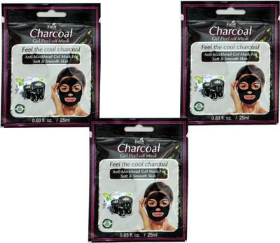 

Yash Herbal Ayurvedic Charcoal Oil Control Anti-Acne Deep Cleansing Blackhead Remover, Peel Off Mask for Soft & Smoth Skin (pack of 3) (75 ml)(75 ml)