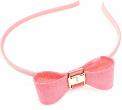 

Fairytale Peach Colour Bow Hair Band Simple Cute Design For Girls Age 1 To 14 Hair Band(Pink)