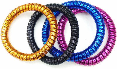 

Fairytale Multicolor SHIMMER Shiny Ponytail Holder Premium Quality Elastic Band (Set Of 4 pcs) Rubber Band(Multicolor)