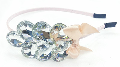 

fairytale stones with bow fancy hair band party wear Head Band(Silver, Pink)
