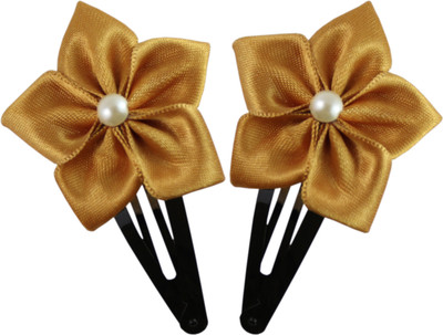 

Threads N Ribbons Ribbon Flower Tic Tac Clip(Gold)
