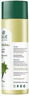 

BIOTIQUE BIO Biotique Bhringraj Fresh Growth Therapeutic Oil for Falling Hair, 120ml Hair Oil(120 ml)