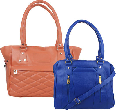 

Element Cart Hand-held Bag(Tan, Blue), Blue;tan