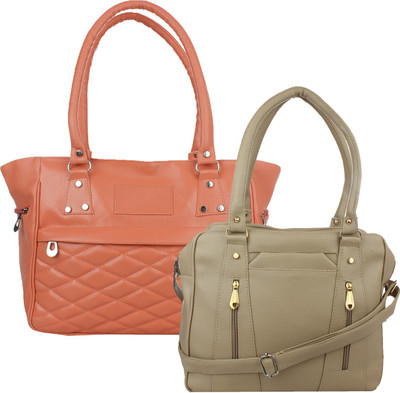 

Fillin Cart Hand-held Bag(Tan, Beige), Beige;tan