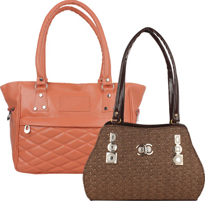 

Fillin Cart Hand-held Bag(Tan, Brown), Brown;tan