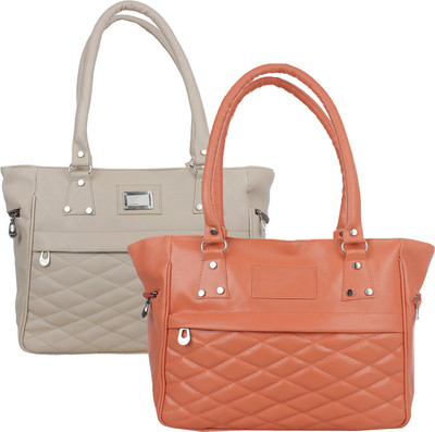 

Element Cart Hand-held Bag(Tan, Grey), Grey;tan