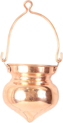 IndianArtVilla Copper Shiv Jal Dhara Jalhari Copper Kalash(Height: 5.6 inch, Brown)