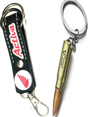 MGP FASHION long bullet and pvc rubber red activa boys gift combo Key Chain