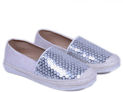 

FEETWELL Girls Slip on Loafers(White, Wht