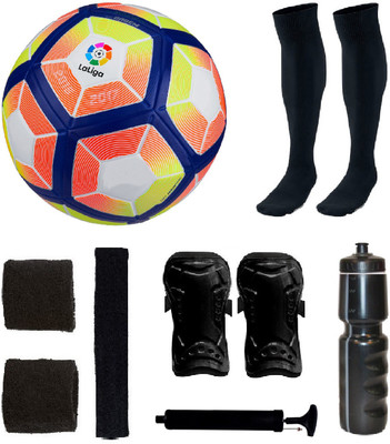 

SportsCorner Combo of Laliga Red/Yellow Football (Size-5) & Kit of 5 Other items Football Kit