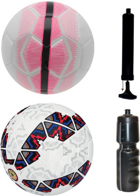 

SportsCorner Kit of Mercurial White/Pink + Cachana Cope America 2015 with Air Pump & Sipper Football Kit