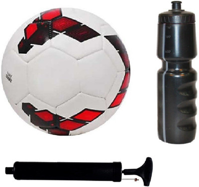 

SportsCorner Kit of Premier League Red/Purple Football (Size-5) with Air Pump & Sipper Football Kit