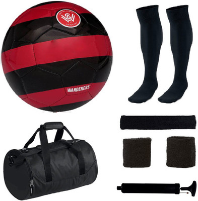 

SportsCorner Combo of Western Sydney Wanderers Red/Black Football (Size-5) with 5 Other items Football Kit