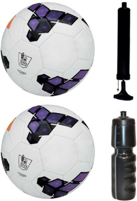 

SportsCorner Kit of 2 League Purple Football (Size-5) with Air Pump & Sipper Football Kit