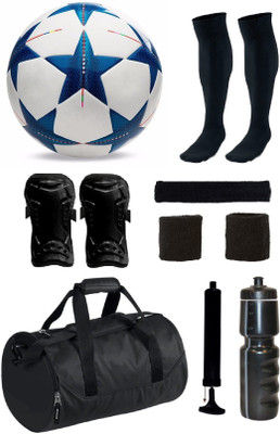 

SportsCorner Combo of Bluestar UEFA Champions League Football (Size-5)with 7 Other items Football Kit