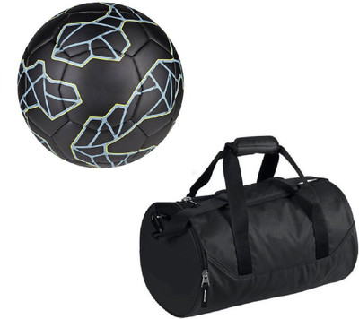 

SportsCorner Combo of Messi Black Football (Size-5)with Kit Bag Football Kit