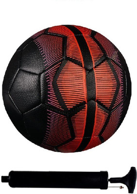 

SportsCorner Kit of Mercurial Black/Red Football (Size-5) with Air Pump & Needle Football Kit
