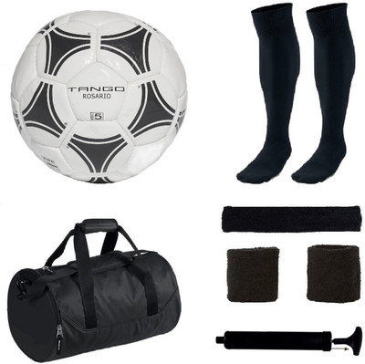 

SportsCorner Combo of Tango Black & White Football (Size-5)with 5 Other items Football Kit