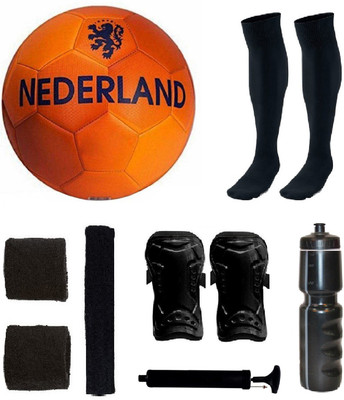 

SportsCorner Combo of Nederland Orange Football (Size-5) & Kit of 5 Other items Football Kit