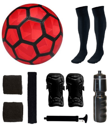 

SportsCorner Combo of Red Football (Size-5) & Kit of 5 Other items Football Kit