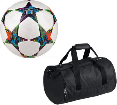 

SportsCorner Combo of UEFA Champions League Football (Size-5)with Kit Bag Football Kit