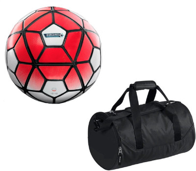 

SportsCorner Combo of Barclays Red/White Football (Size-5) with Kit Bag Football Kit