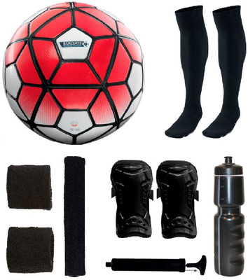 

SportsCorner Combo of Red/White Football (Size-5) & Kit of 5 Other items Football Kit