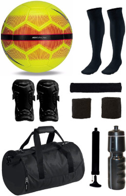 

SportsCorner Combo of Yellow/Red Football (Size-5) with 7 Other items Football Kit